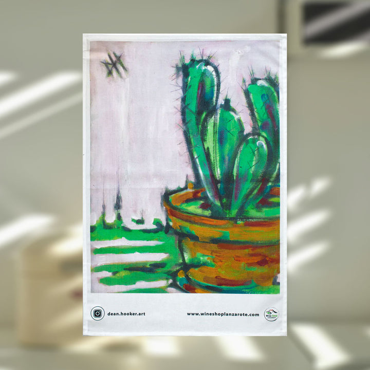 Tea Towel | Purple Cactus by Dean Hooker