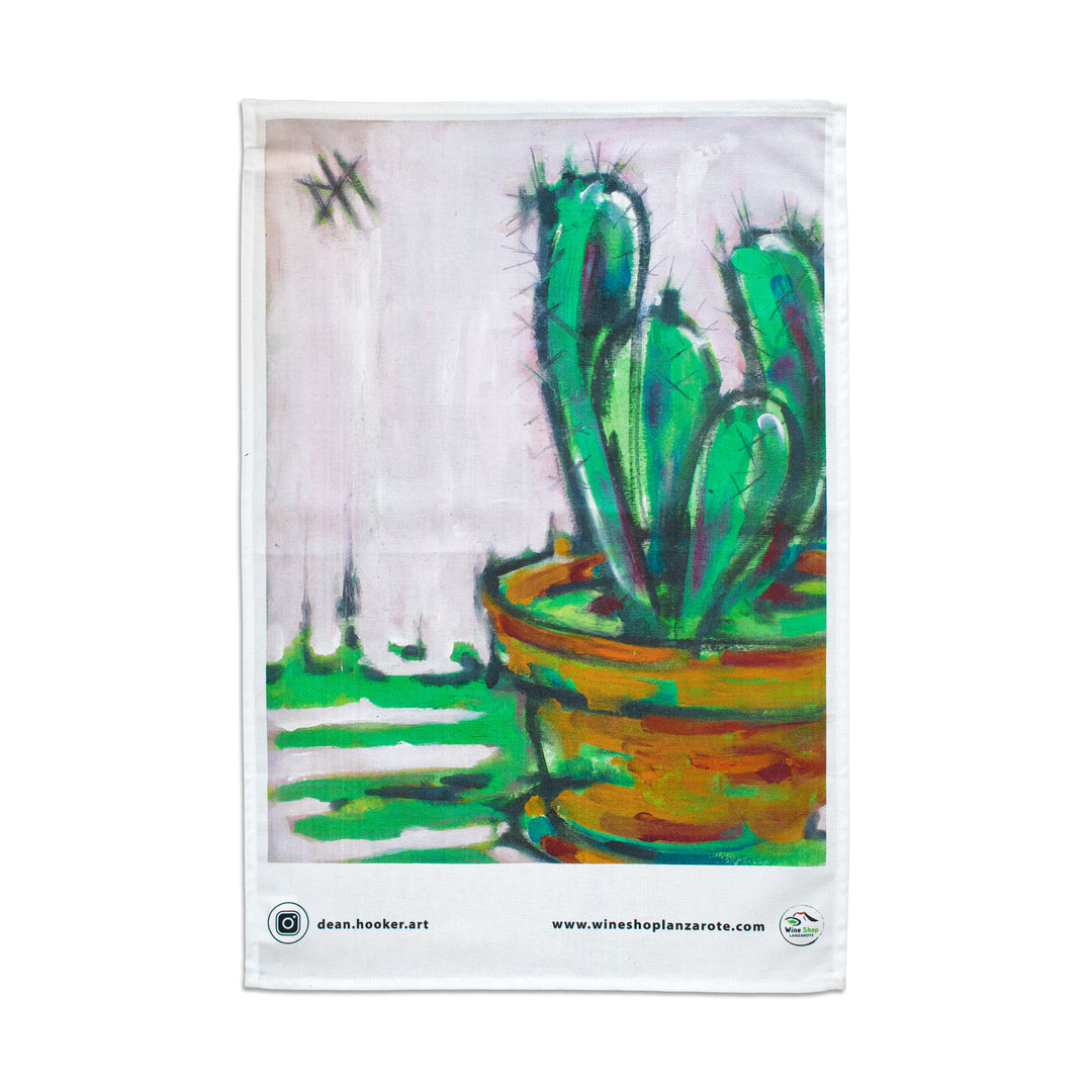 Tea Towel | Purple Cactus by Dean Hooker